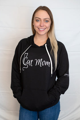 Cat Mom Sweatshirt-Black