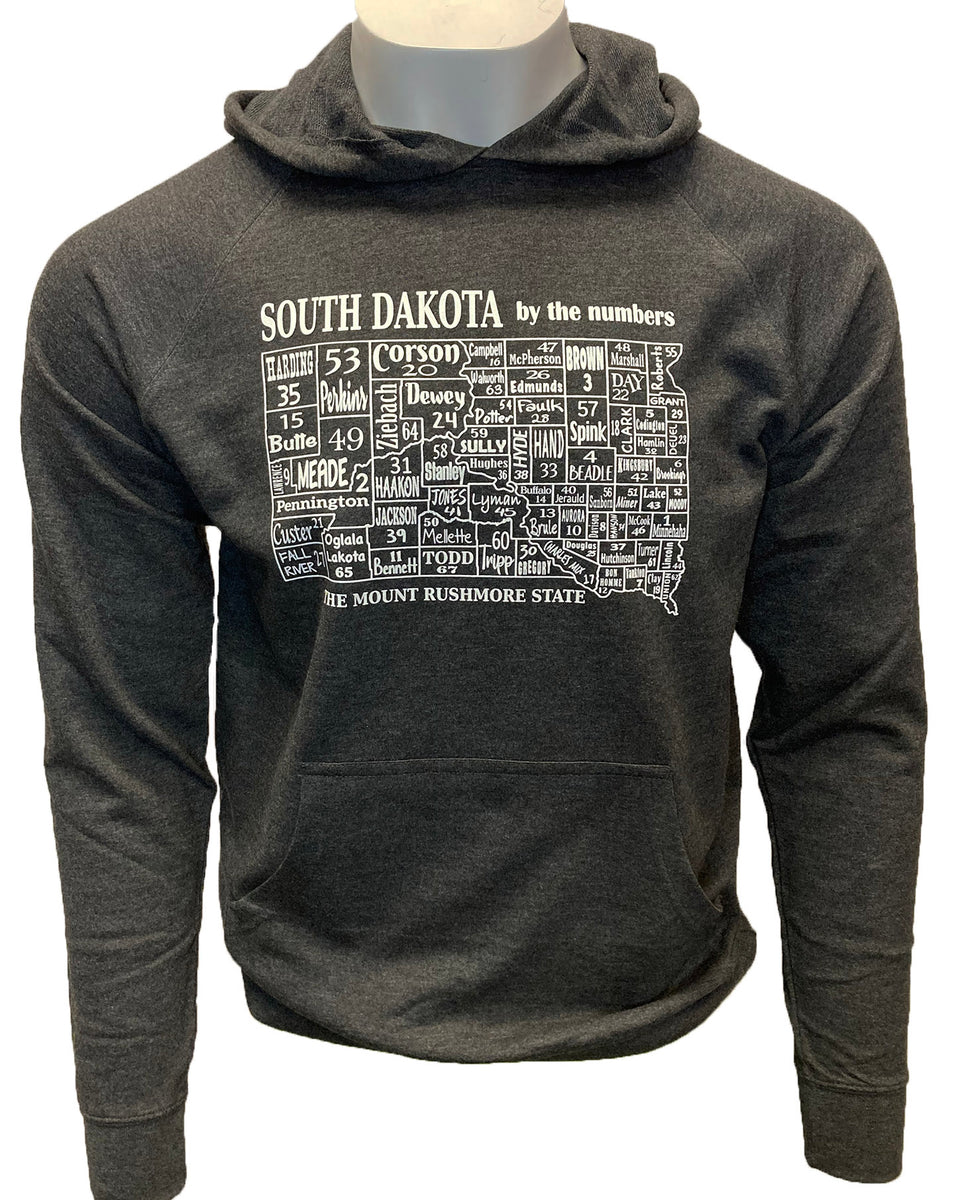 South Dakota Counties (By The Numbers) Hooded Sweatshirts Scratchpad Tees