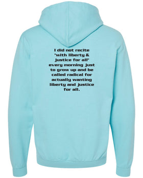 With Liberty & Justice for All - Hoodie - Purist Blue