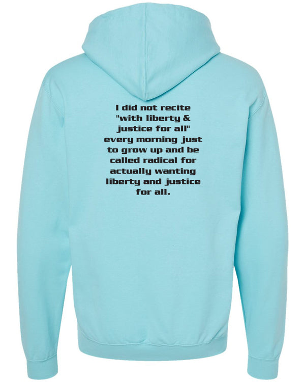 With Liberty & Justice for All - Hoodie - Purist Blue