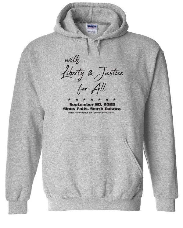 With Liberty & Justice for All - Hoodie - Sport Gray