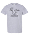 With Liberty & Justice for All - Crew Neck Tee - Sport Gray