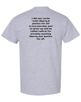 With Liberty & Justice for All - Crew Neck Tee - Sport Gray