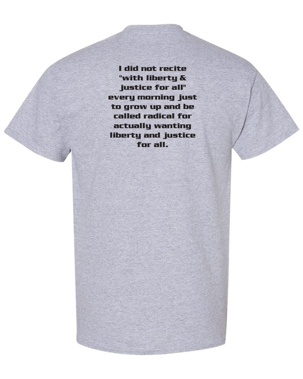 With Liberty & Justice for All - Crew Neck Tee - Sport Gray