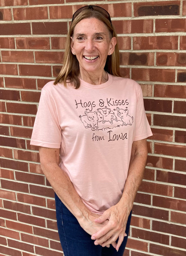 Iowa Hogs & Kisses Tee Shirt