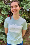 Hometown South Dakota Short Sleeve Tee Shirt-Crew Neck - Heather Light Sage