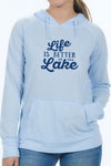Life Is Better At The Lake Vintage Washed Featherweight Hoodie