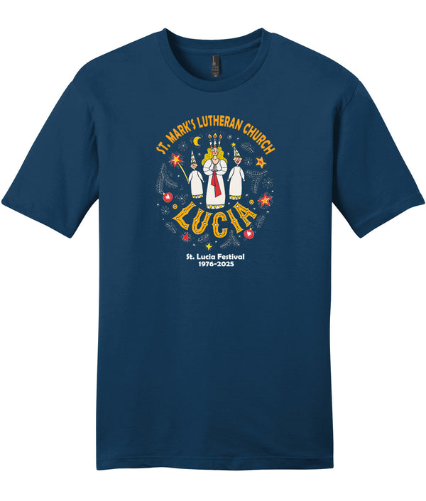 St. Lucia Festival - Crew Neck Tee- Neptune Blue