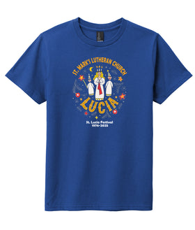 St. Lucia Festival - Youth Crew Neck Tee- Deep Royal