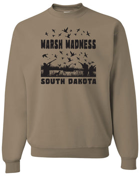 Marsh Madness - South Dakota - Crew Neck Sweatshirt - Khaki - 50/50 Cotton/Poly