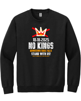 No Kings - Black Crew Neck Sweatshirt