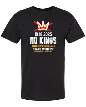 No Kings - Black Crew Neck Tee