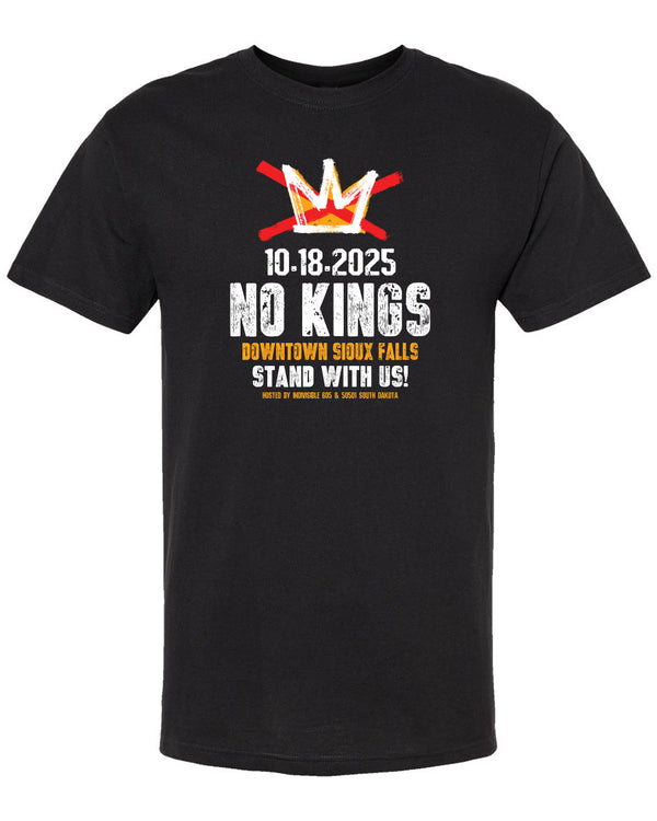 No Kings - Black Crew Neck Tee
