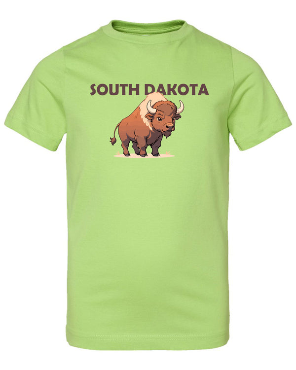 Tug the Cartoon Buffalo - South Dakota Toddler/Youth Tee Shirt
