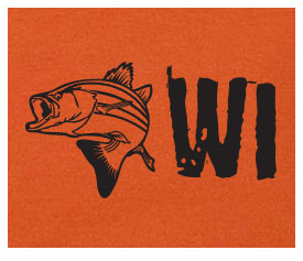 Youth Lucky Fishing Tee Shirt - Wisconsin