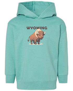 Tug the Cartoon Buffalo - Wyoming Toddler/Youth Hoodie