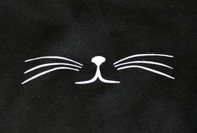 Cat Mom Long Sleeved V-neck Tee Shirt-Black