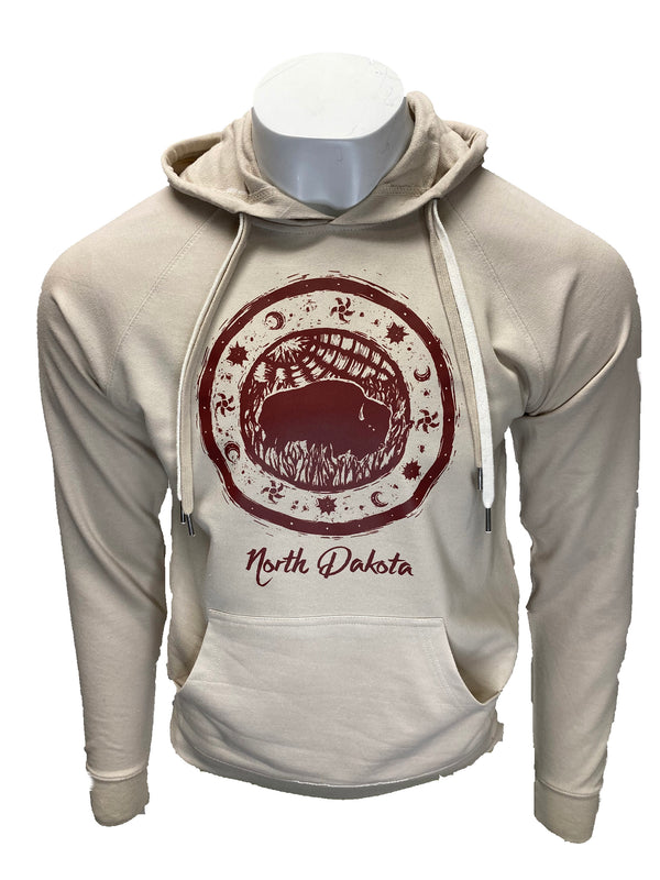 North Dakota Grazing Buffalo Loopback Sweatshirt