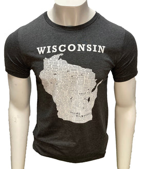 Hometown Wisconsin Short Sleeved Tee Shirt