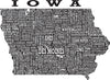 A picture of the graphic used for Hometown Iowa shirts.