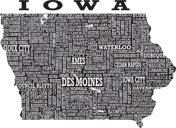 A picture of the graphic for Hometown Iowa shirts.