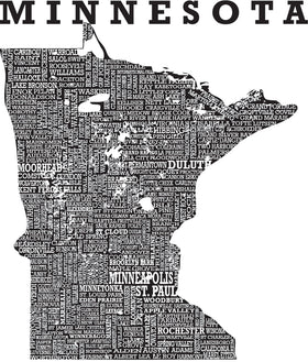 Hometown Minnesota Long Sleeved Tee Shirt-Dark Grey Heather