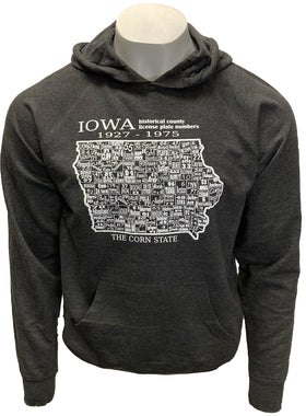 Iowa Counties (By The Numbers) Loopback Terry Sweatshirts