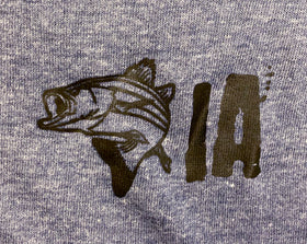 Iowa Lucky Fishing Tee - Heather Denim