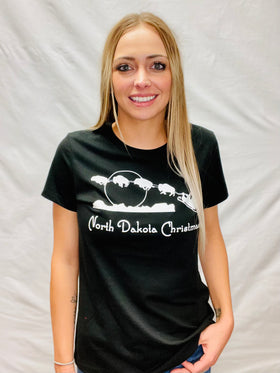 North Dakota Christmas Semi-fitted Tee Shirt