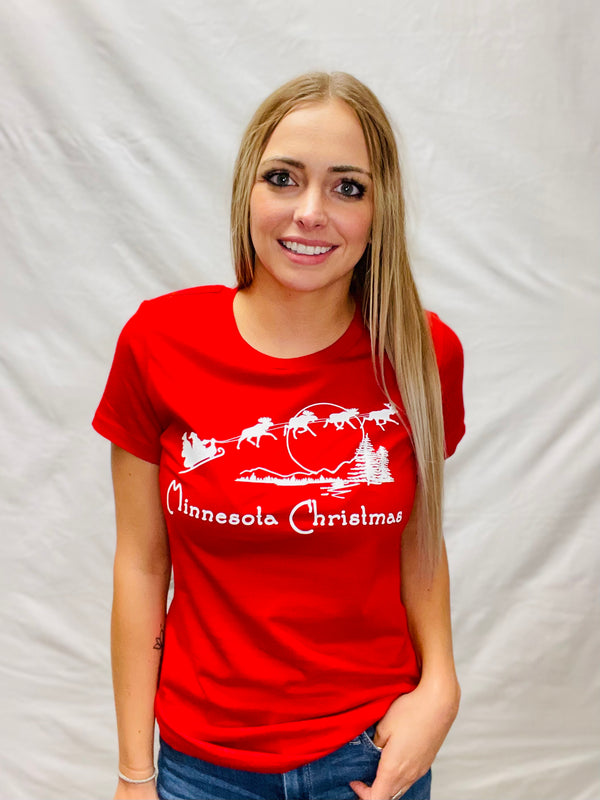 Minnesota Christmas Semi-fitted Tee Shirt