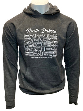 North Dakota Counties (By The Numbers)  Loopback Terry Sweatshirts