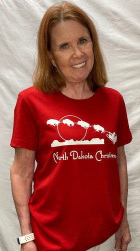 North Dakota Christmas Semi-fitted Tee Shirt