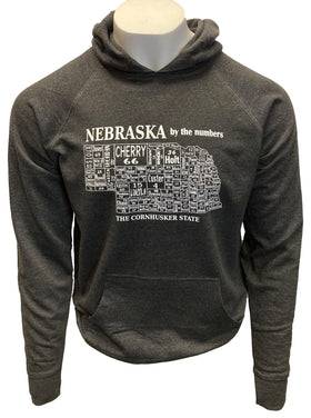 Nebraska Counties (By The Numbers) Loopback Terry Sweatshirts