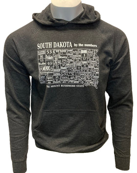 South Dakota Counties (By The Numbers) Hooded Sweatshirts