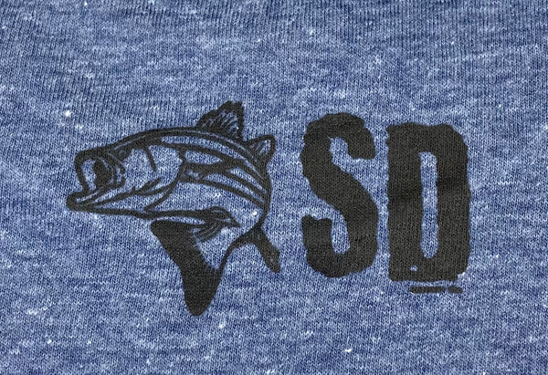 South Dakota Lucky Fishing Tee - Heather Denim