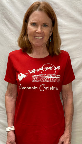 Wisconsin Christmas Semi-fitted Tee Shirt